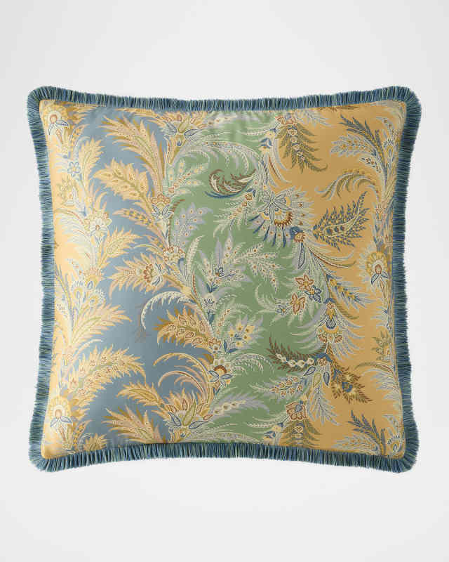 Caladium Pillow with Fringe, 24" Square